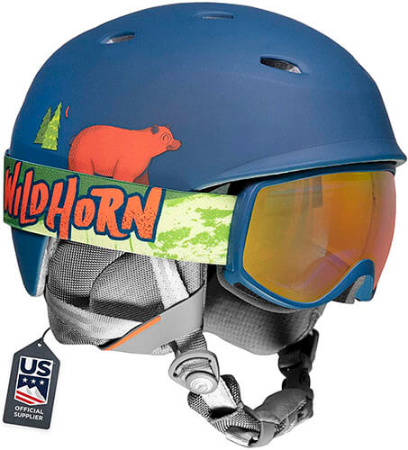 Wildhorn Spire Snow & Ski Helmet with Goggles for Kids and Youth